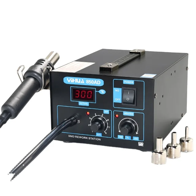 

YIHUA 850AD Digital Display Hot Air Desoldering Station Air Pump Can Adjust Temperature Heat Gun SMD Phone Soldering Station