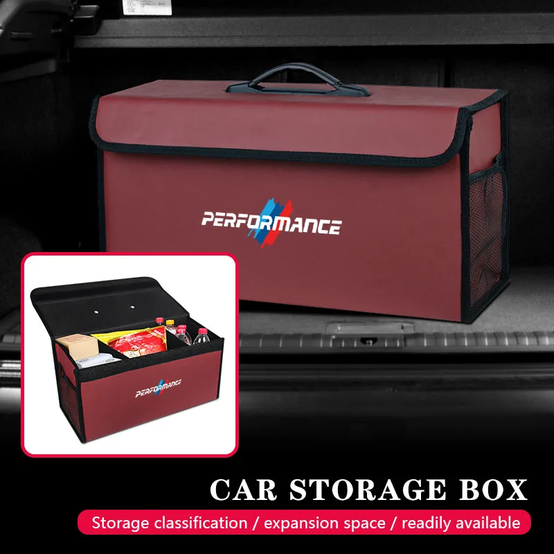 Автомобильный многофункциональный складной кожаный ящик для хранения в багажник для BMW X1 X2 X3 X4 X5 X6 X7 E28 E30 E34 E36 E39 E46 E53 E60 E61 E62 E70