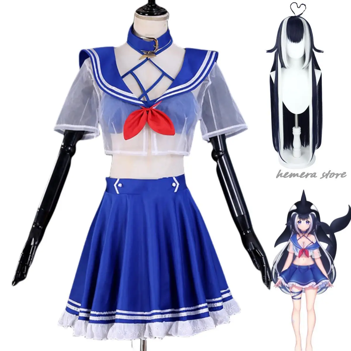 Shylily Lily Косплей Аниме виртуальный YouTuber костюм парик летний день купальник бикини женский сексуальный кавайный песок