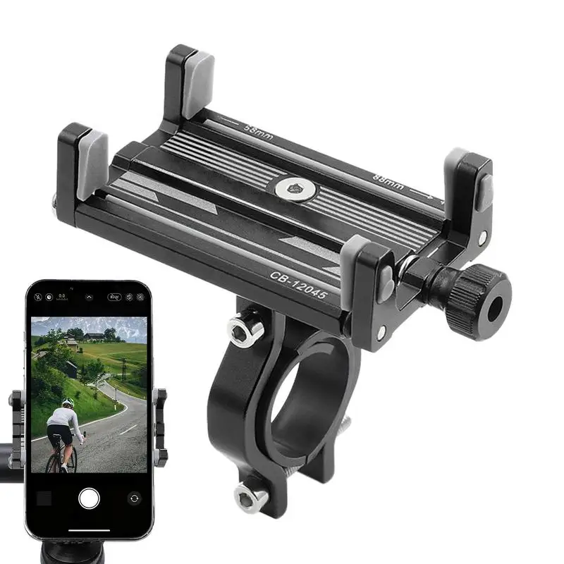 motocyklowy uchwyt na telefon rowerowy antypoślizgowy ze stopu aluminium 360° obrót wsparcie klips GPS stojak do telefonu komórkowego
