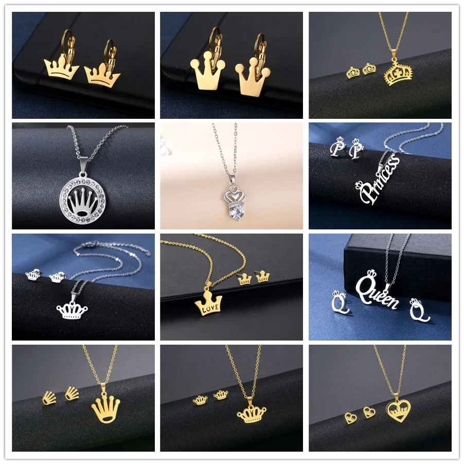 Комплект из колье и серёг нержавеющей стали |