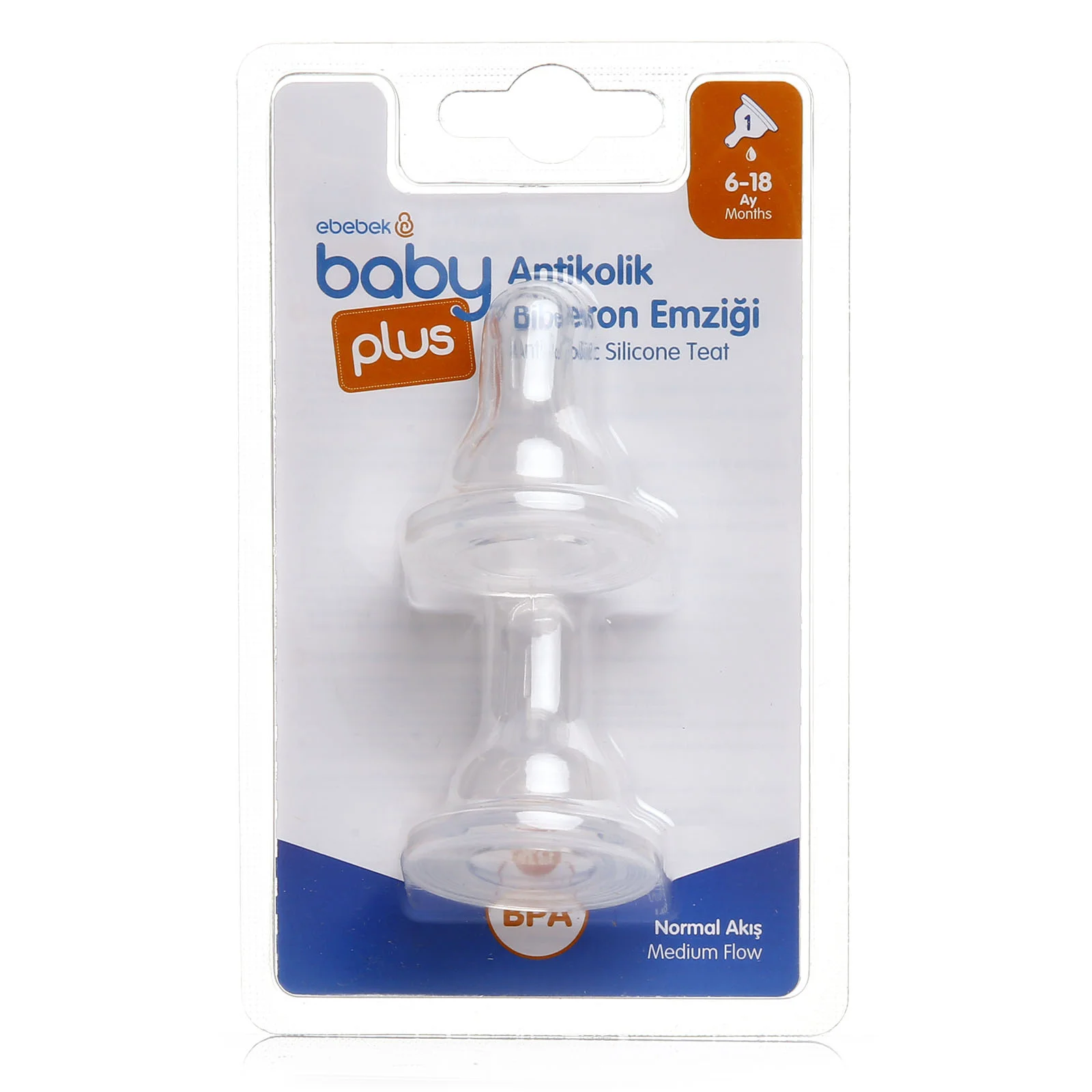 

ebebek Baby Plus Anti-colic Pp Baby Bottle Replacement Teat No:2 Medium Flow Double