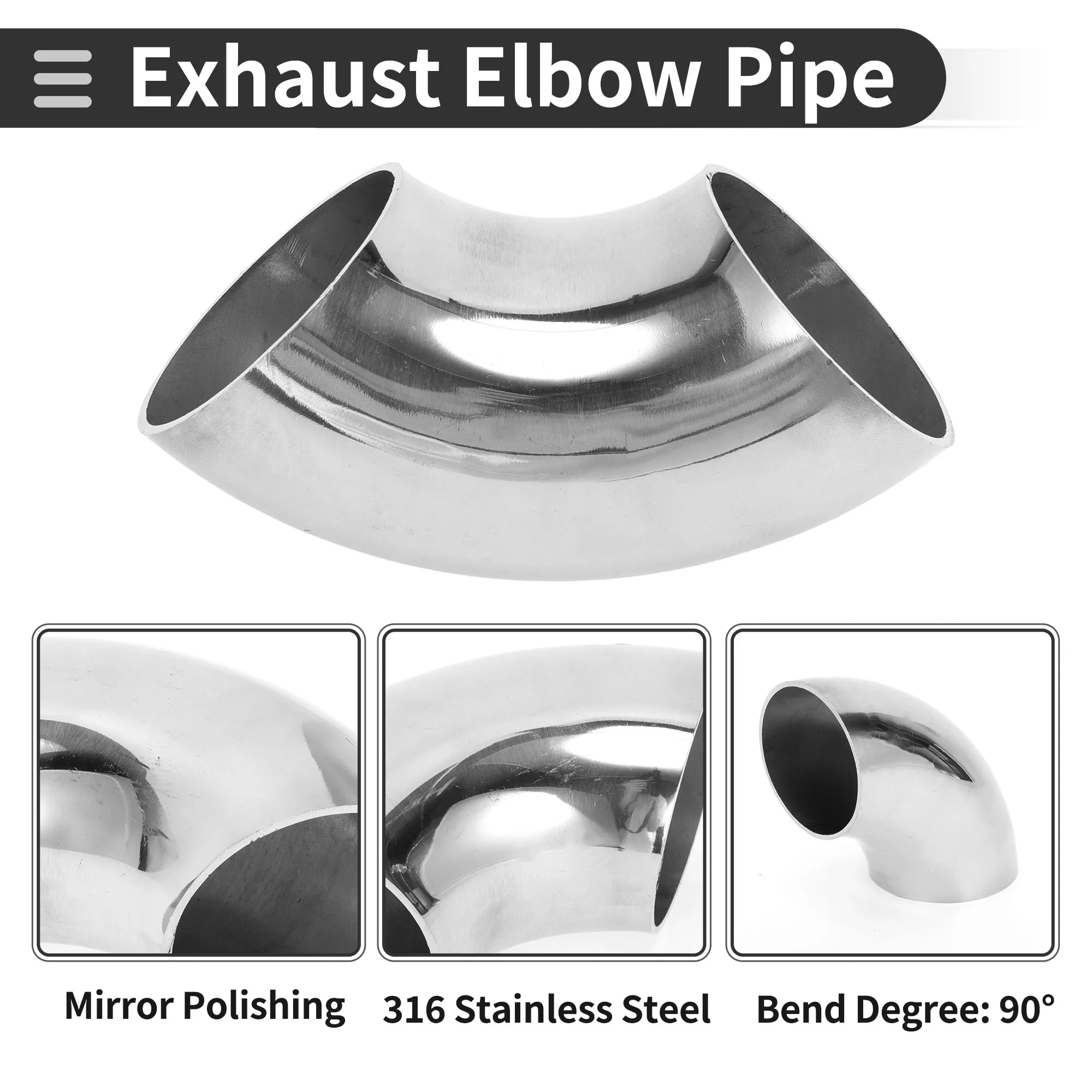 UXCELL от 19 мм до 89 изгиб оправки 90 градусов колено модифицированная выхлопная труба