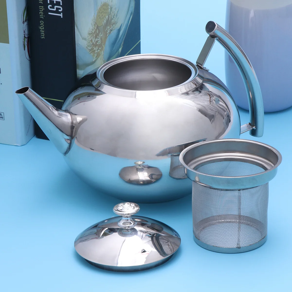 

Tea Kettle Steel Stainless Pot Teapotwith Stoveinfuser Teapots Infusion Coffee Whistling Stovetop Gas Water Loose Pots Kettles