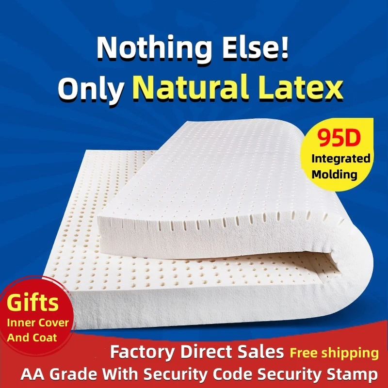 

Top 100% Natural Latex Mattress High End Latex Source Liquid Foldable Slow rebound Chinese Mats with cotton cover customizable