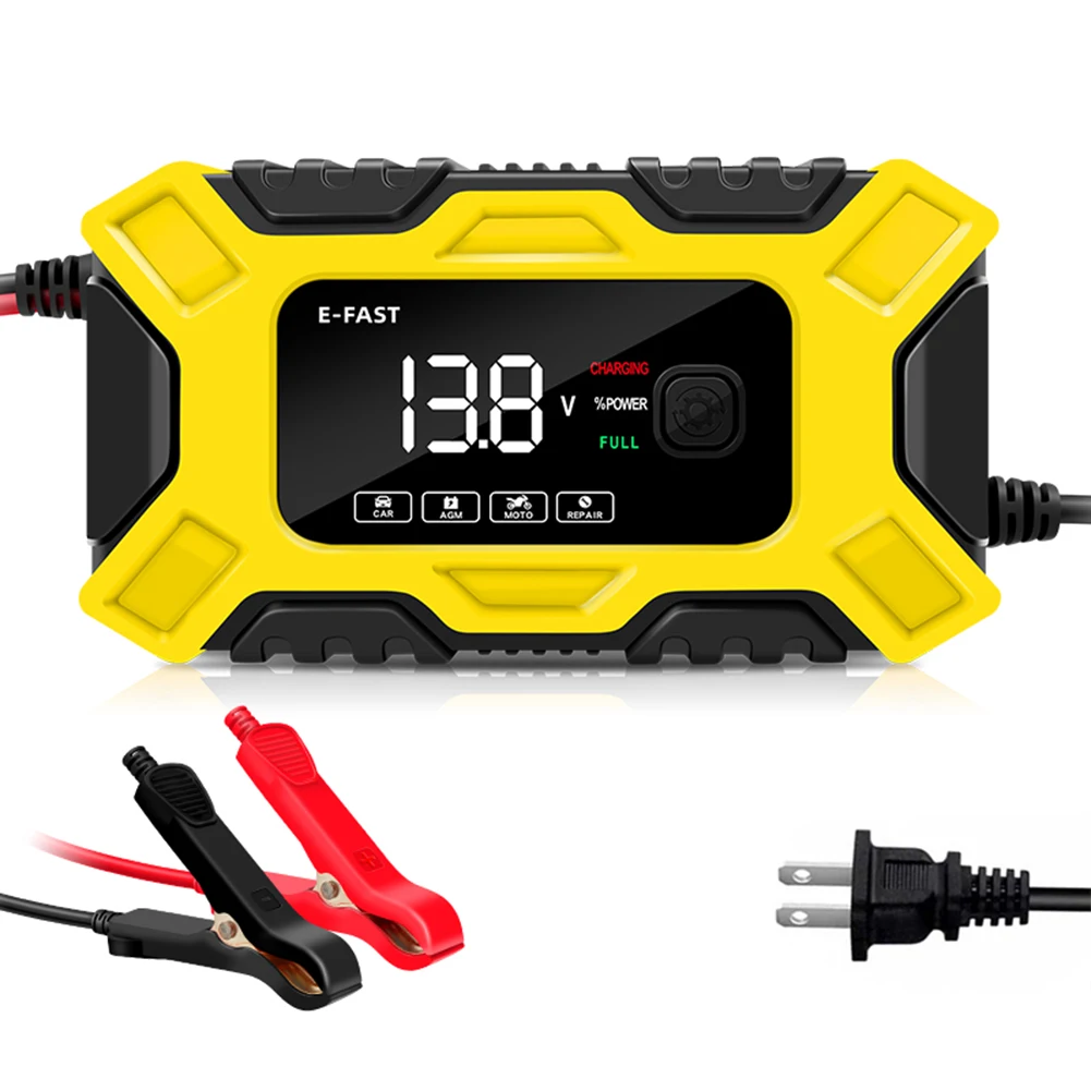 

Fast Charger Car Battery Charger Car Accessories Lead-Acid Charger Smart Fast Charge AGM Deep Cycle GEL Car Battery Charger