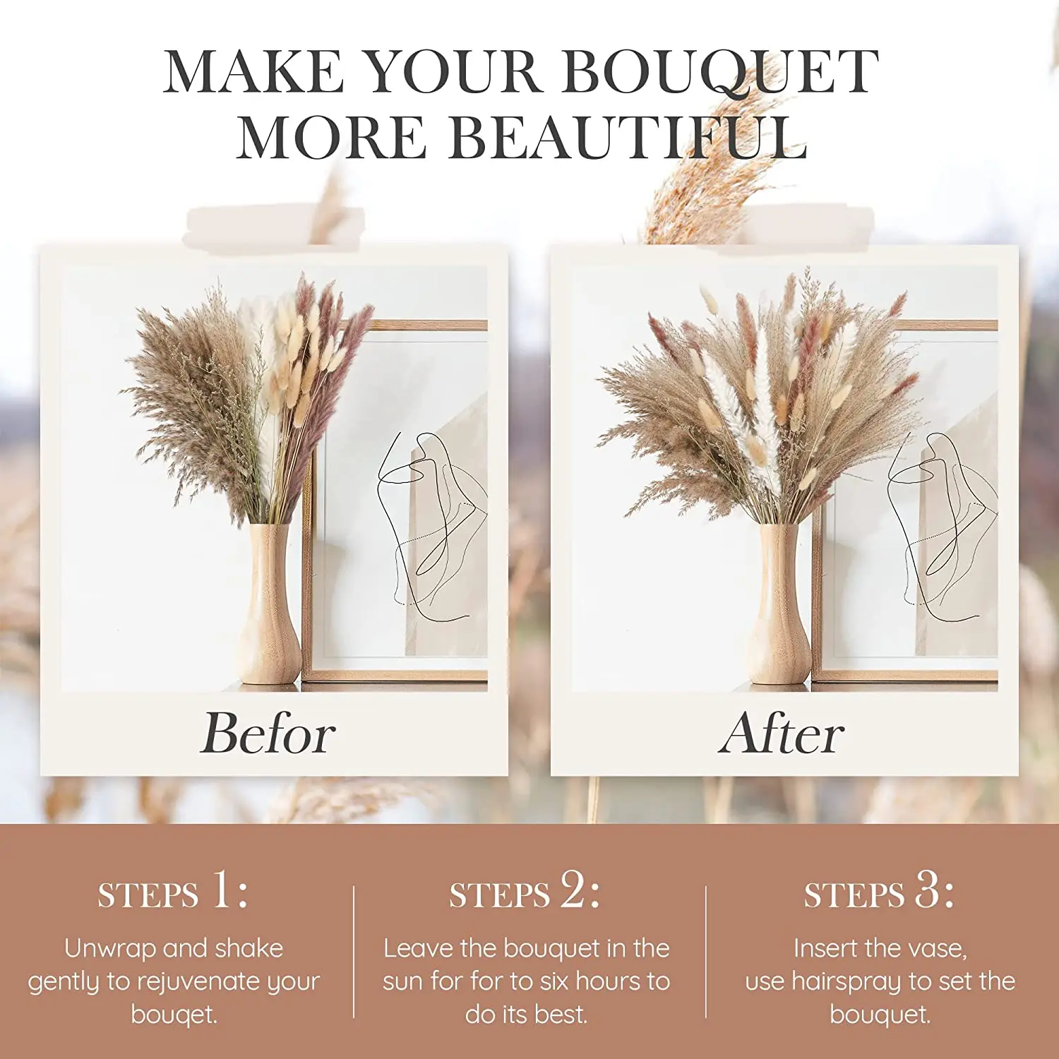 Скидка 80 шт. натуральная сухая пампасная трава, букет для дома в стиле бохо, высушенные цветы, букет для украшения свадьбы