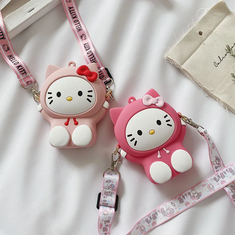 

Новинка 2023, аниме сумка-мессенджер Hellokitty Sanrio, модная маленькая сумка принцессы для девочек, кошелек, подарок на день рождения для девочек