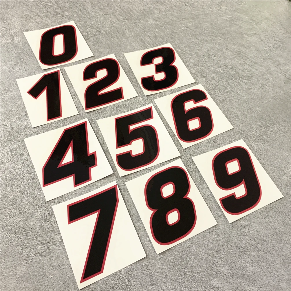 Виниловые наклейки для стайлинга автомобилей гоночные Номера мотоциклов
