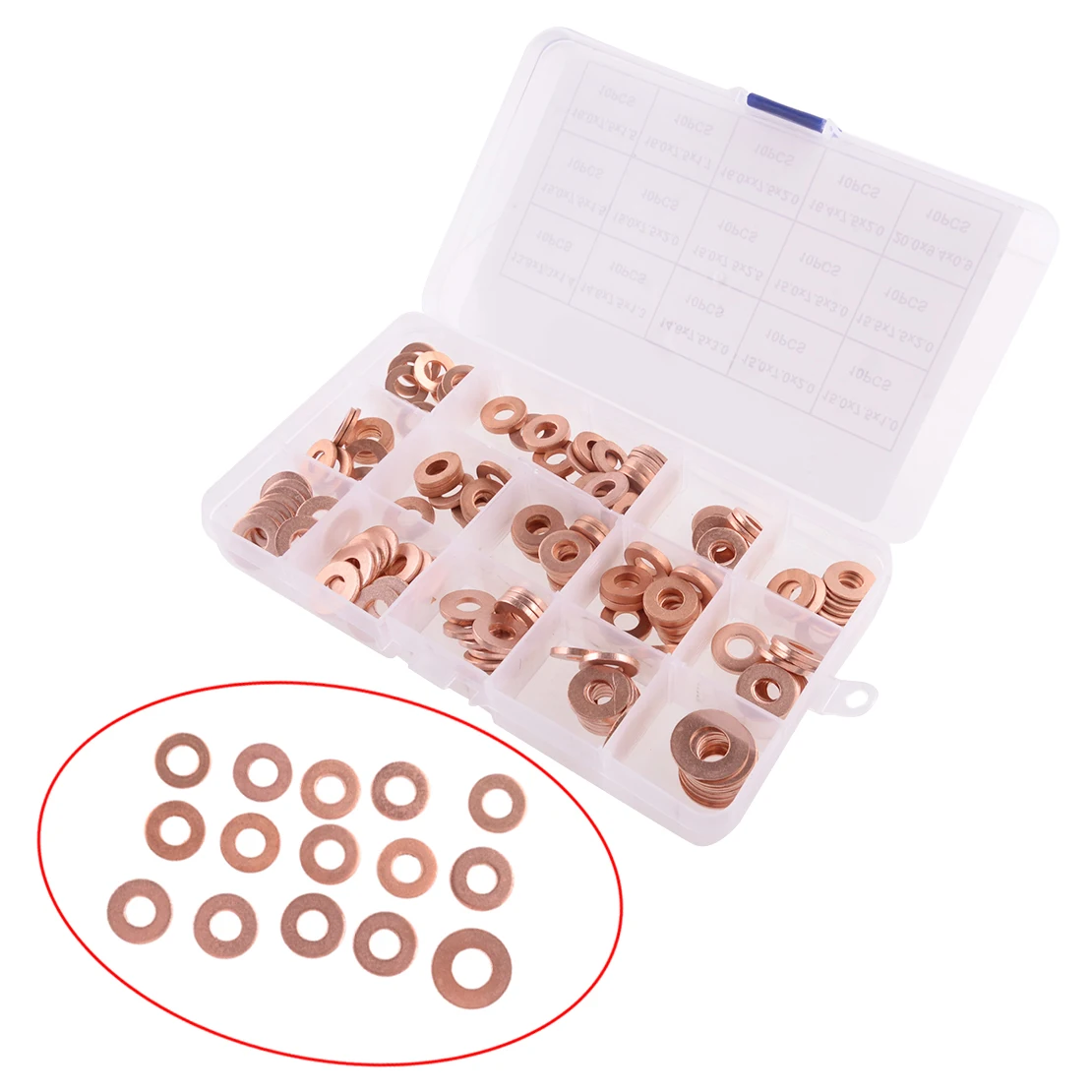 

1 Set Diesel Fuel Injector Washer Seal Gasket Rings Assortment for Electrical Appliances Water Valves Air Cylinder Copper