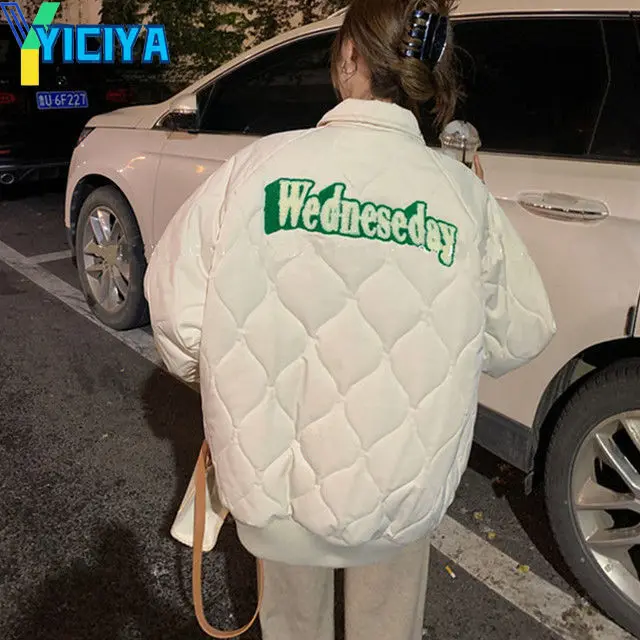 YICIYA Parkas Woman Winter 2023 Cotton Jacket Loose Padded Coats  Female Clothing Solid Streetwear Thickening Parkas Outerware