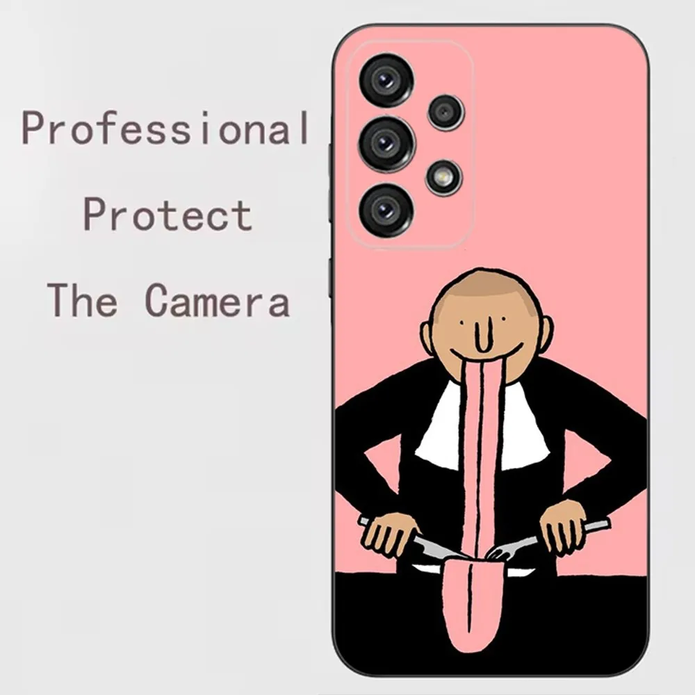 Чехол для телефона J-Jean Jullien Samsung Galaxy A91 A80 A73 A72 A71 A53A52 A32 A31A22 A21s A20 черный чехол