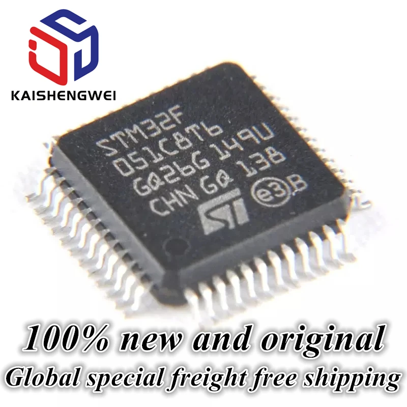 

New Qriginal STM32F051C8T6 LQFP-48 ARM Cortex-M0 32-bit Microcontroller - MCU