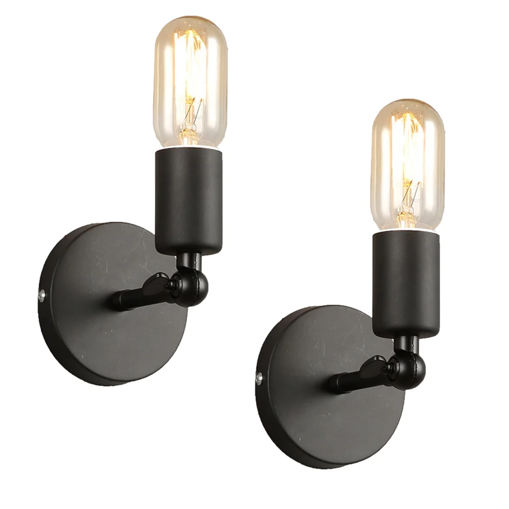 

2pcs Wall Lights Retro Industrial E27 Sconce Vintage Indoor Lighting Bedroom Living Room Home Decor LED Wall Light Fixture