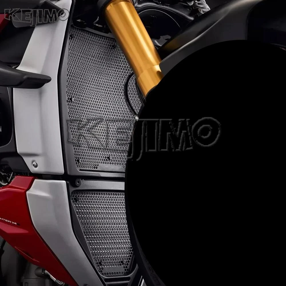 Фото Защита радиатора для Ducati Panigale V4 S V4S (2025+) – Комплект аксессуаров для мотоциклов: защитная решетка радиатора из алюминия с ЧПУ №3