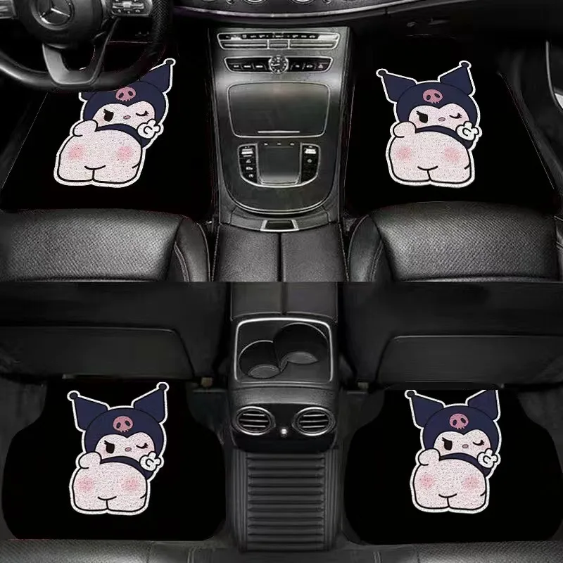 Аниме мультяшное украшение автомобиля Kawaii Kt Cat Cinnamoroll Kuromi автомобильные коврики
