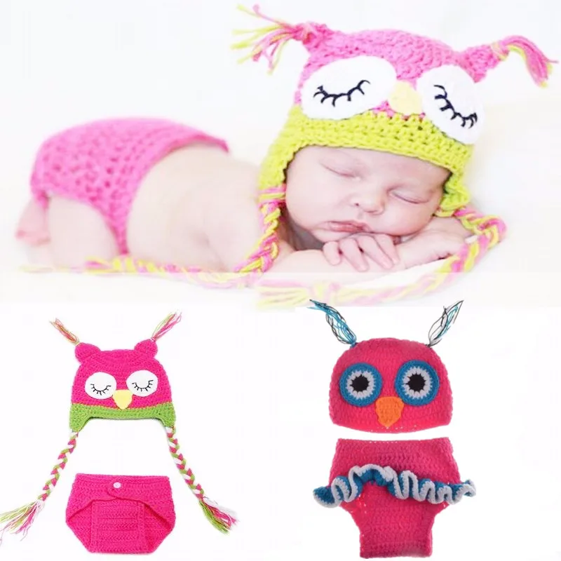 

2 шт./комплект, вязаные шапки и подгузники для новорожденных