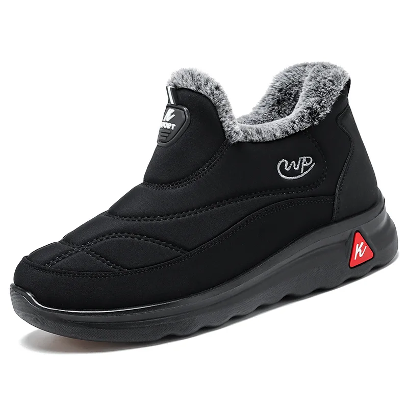 

Winter Snow Boots Men Shoes Warm Plush Fur Ankle Boots Winter Female Slip On Flat Casual Shoes Waterproof Sneakers for Men