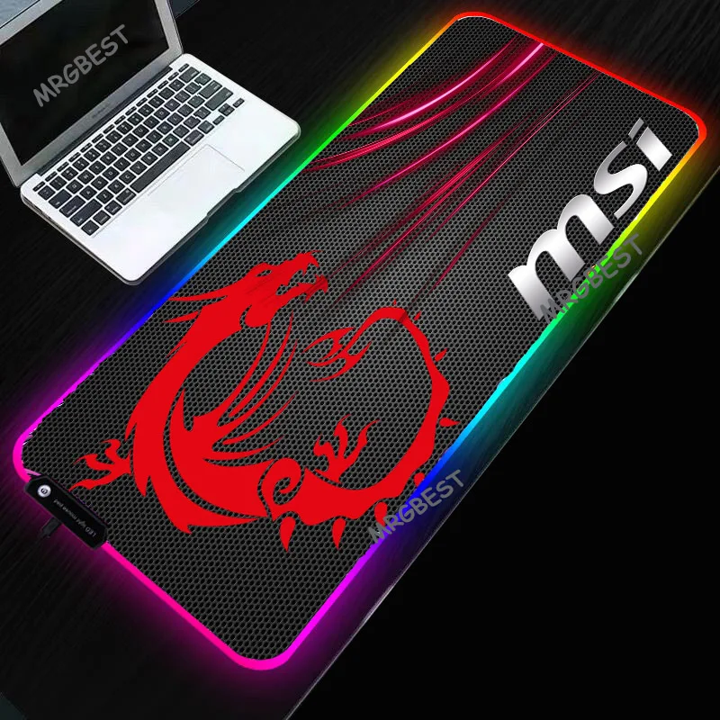 MRGBEST коврик для мыши MSI со светодиодной подсветкой RGB, большой размер XXL, геймерский Противоскользящий резиновый коврик, игровые коврики для клавиатуры, ноутбука, ПК