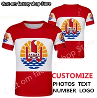 french polynesia free custom flag coat of arms t shirt tahitian men emblem shirts diy states city name number t shirt