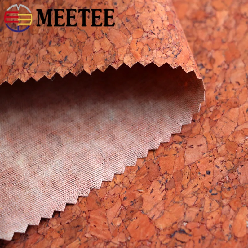 Meetee 90*135cm 0.5mm Pure Cork Leather Fabric Natural Wood Grain Cloth DIY Shoes Luggage Hometextile Decor Accessories |