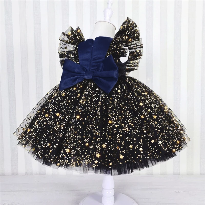 Baby Girl Tutu Party Gown Flower Girls Dresses for Wedding 1 2 3 4 5 Years Birthday Kids Clothes Princess Tulle Children Costume