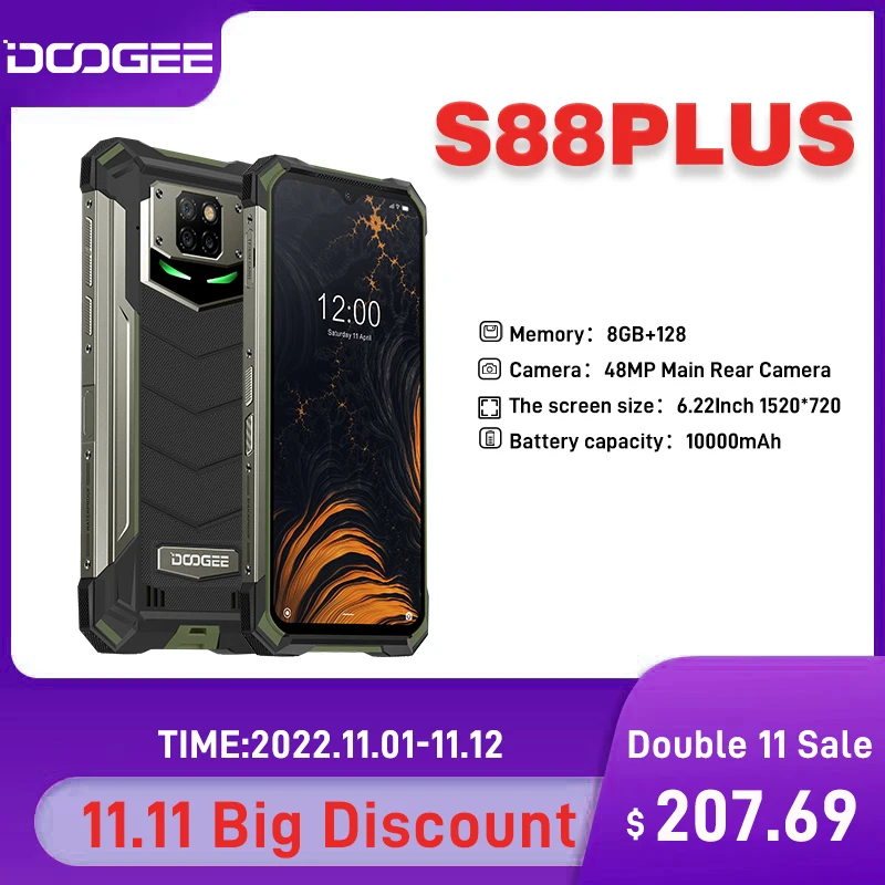 Kup DOOGEE S88 Plus Wytrzymały Smartfon 48MP Główna Kamera 8GB RAM 128GB ROM IP68/IP69K Inteligentny Telefon Android 10 OS Wersja Globalna Ceny DOOGEE S88 Plus Wytrzymały Smartfon 48MP Główna Kamera 8GB RAM 128GB ROM IP68/IP69K Inteligentny Telefon Android 10 OS Wersja Globalna