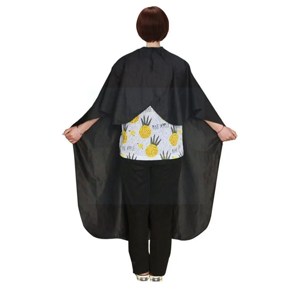 

1pcs Diy Hair Cutting Cape Adjustable Black Stripe Hairdressing Gown Barbers Cape Waterproof Fabric For Kids/adults L6q1