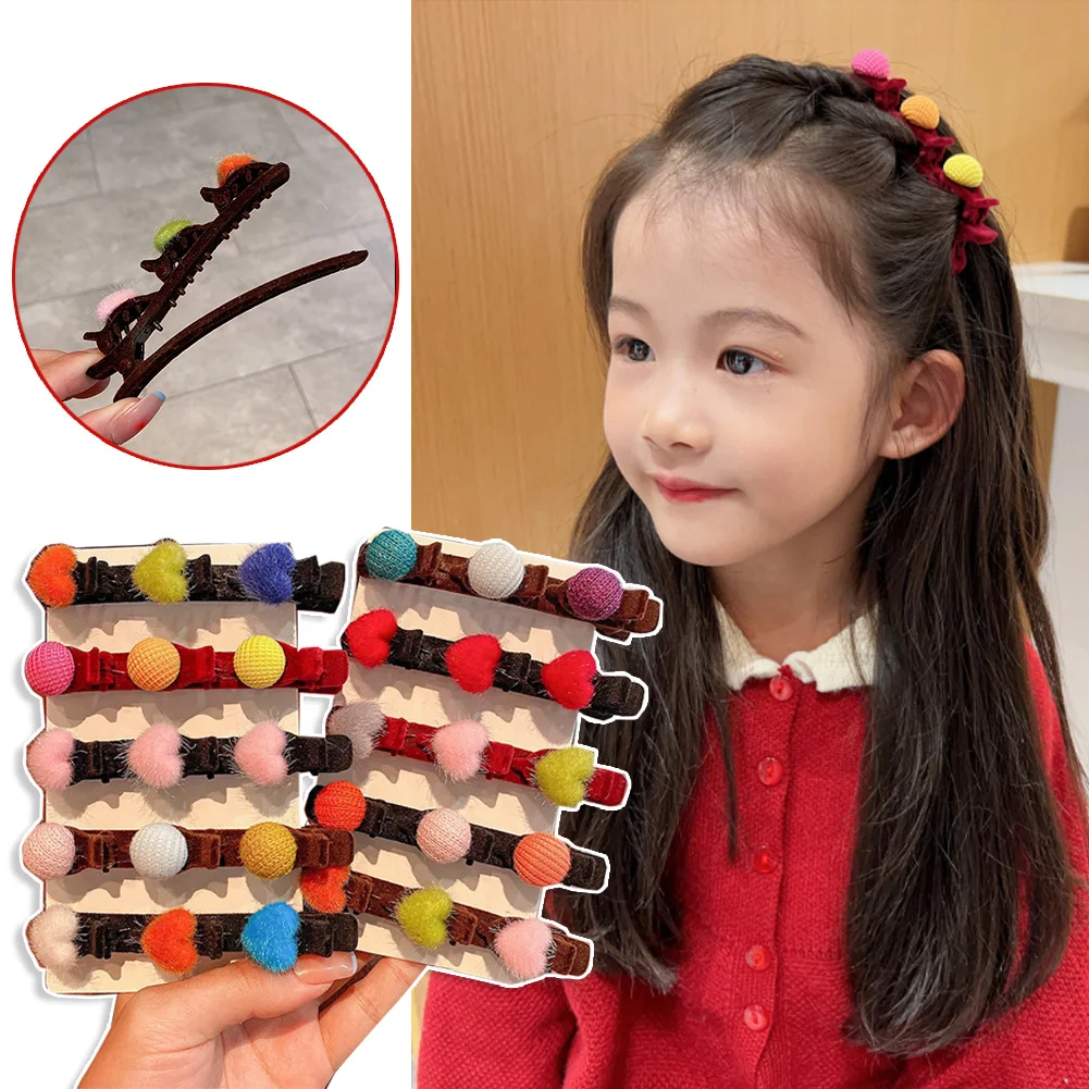 

Flocked Bangs Hair Clip Women Cute Hairgrip Barrettes Headwear Fairy Braided Hairpins Girl Hair Accessoires