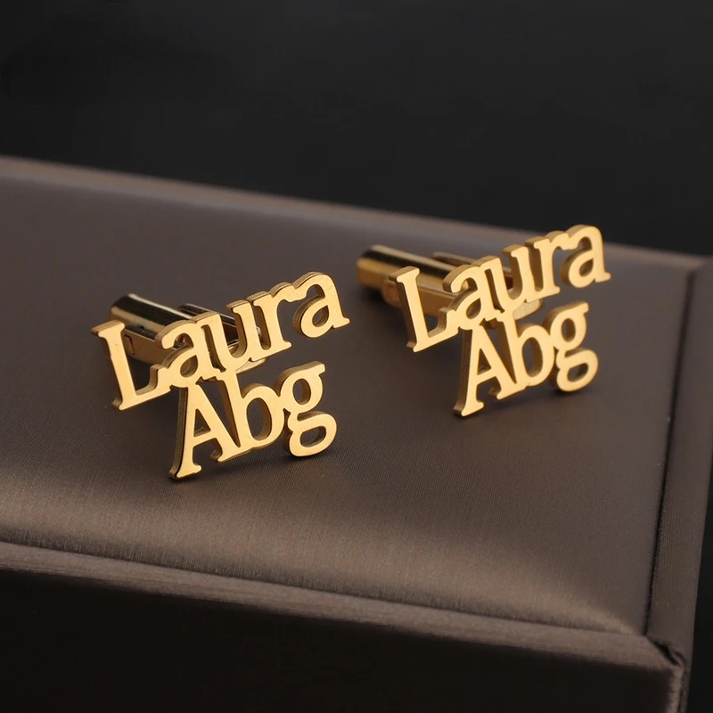 

Запонки из нержавеющей стали с буквами на заказ