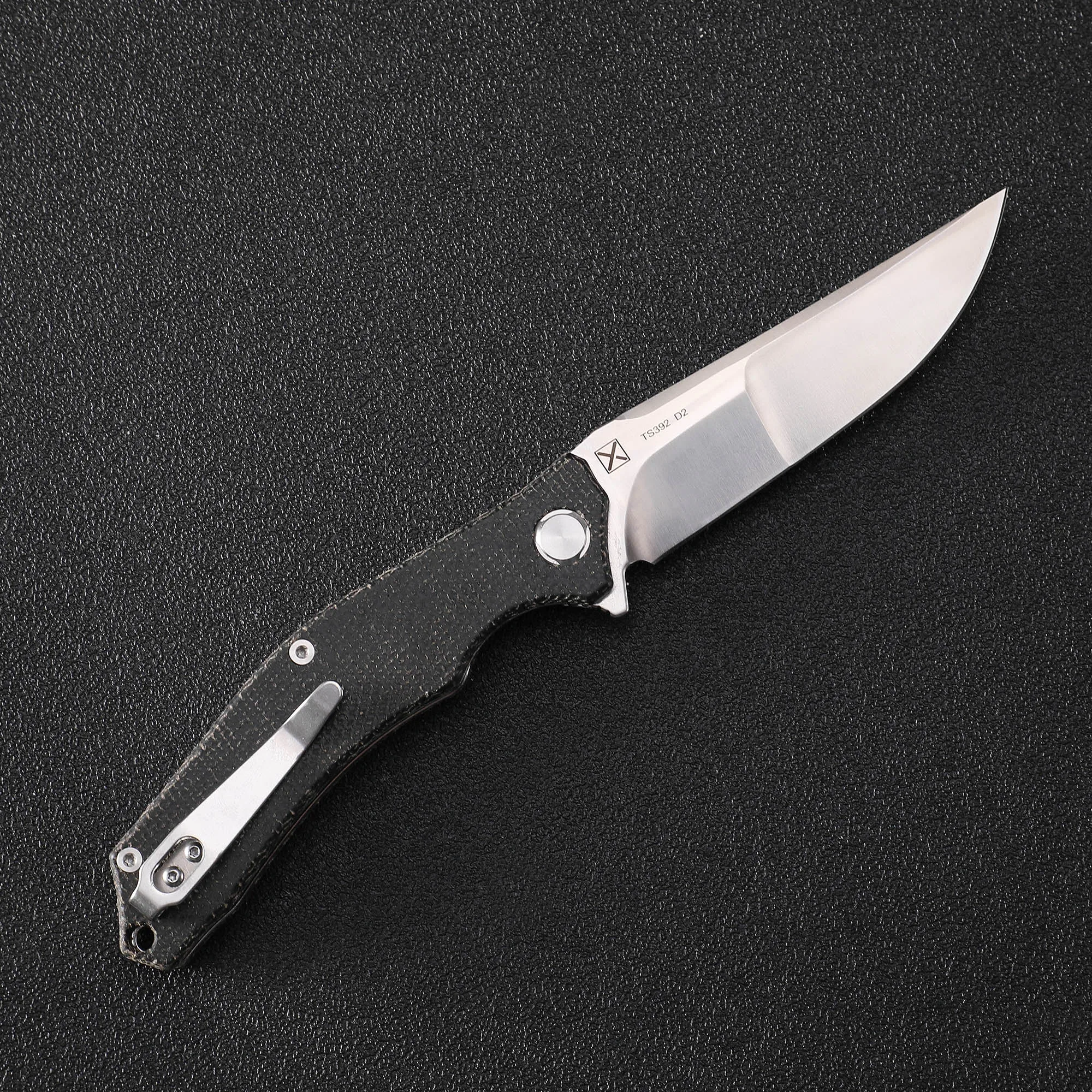 TWOSUN TS392 Складные карманные ножи с льняной ручкой D2 Сталь Открытый Кемпинг