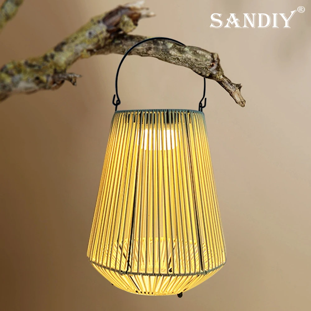 

New Chinese Outdoor Solar Garden Lights Balcony Villa Waterproof Landscape Lights Portable Camping Square Ambient Lights