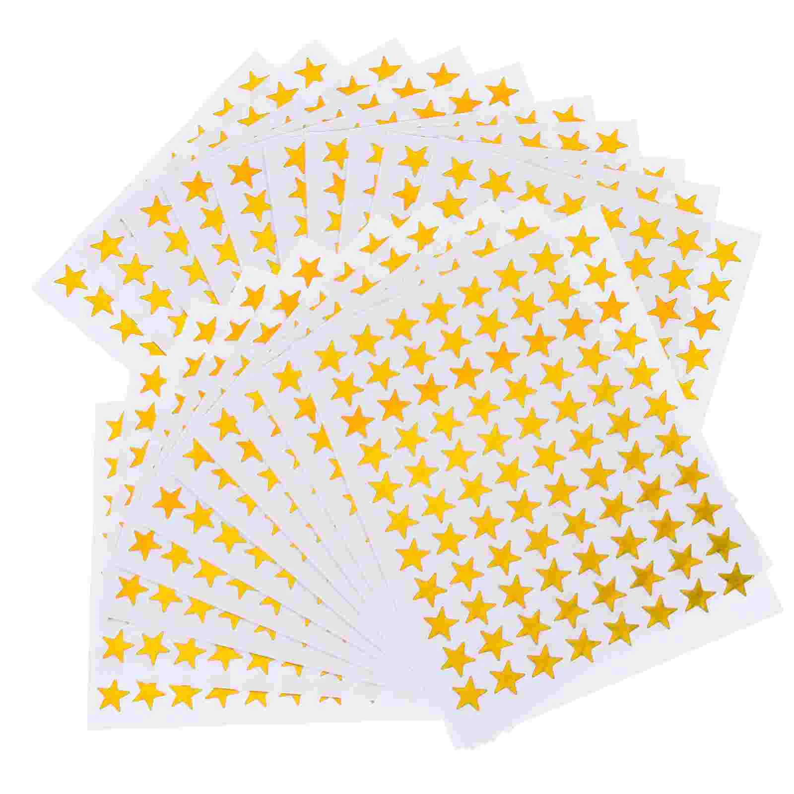 

Star Sticker Stickers Reward Adhesive Self Labels Kids Gold Label Wall Paperremovable Students Small Notebook Stationery Sparkle
