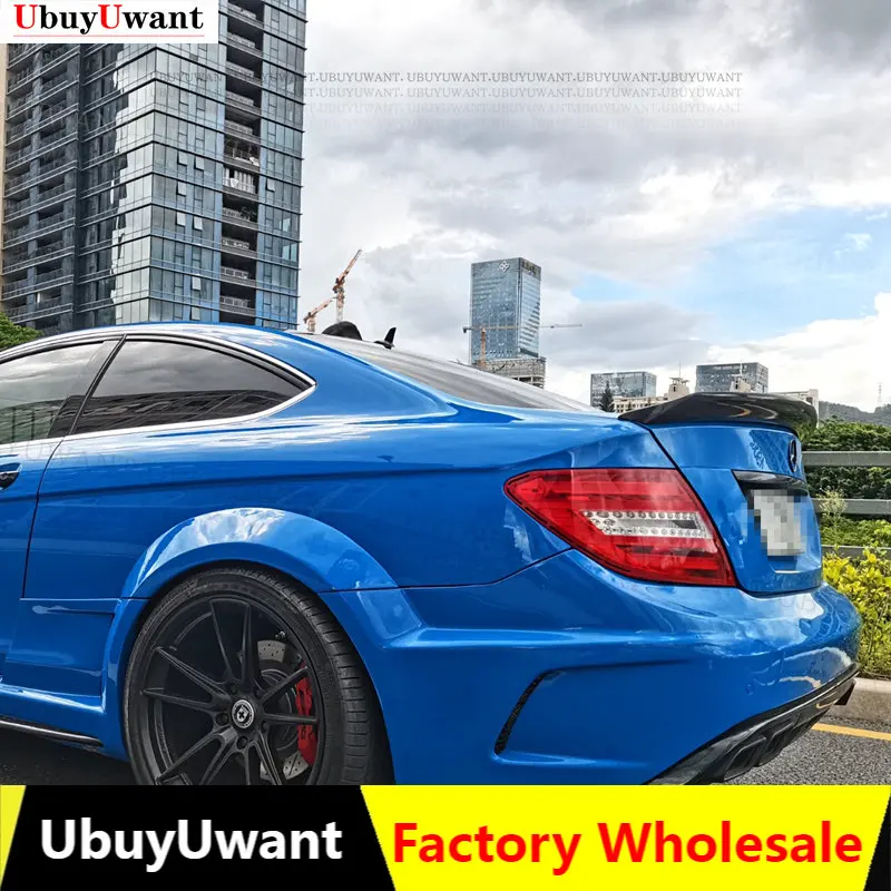 

C Class Carbon Fiber Rear Trunk Boot Spoiler Wing Lip For Mercedes Benz W204 C204 C63 AMG C200 C250 C300 2 Door Coupe 2008-2014