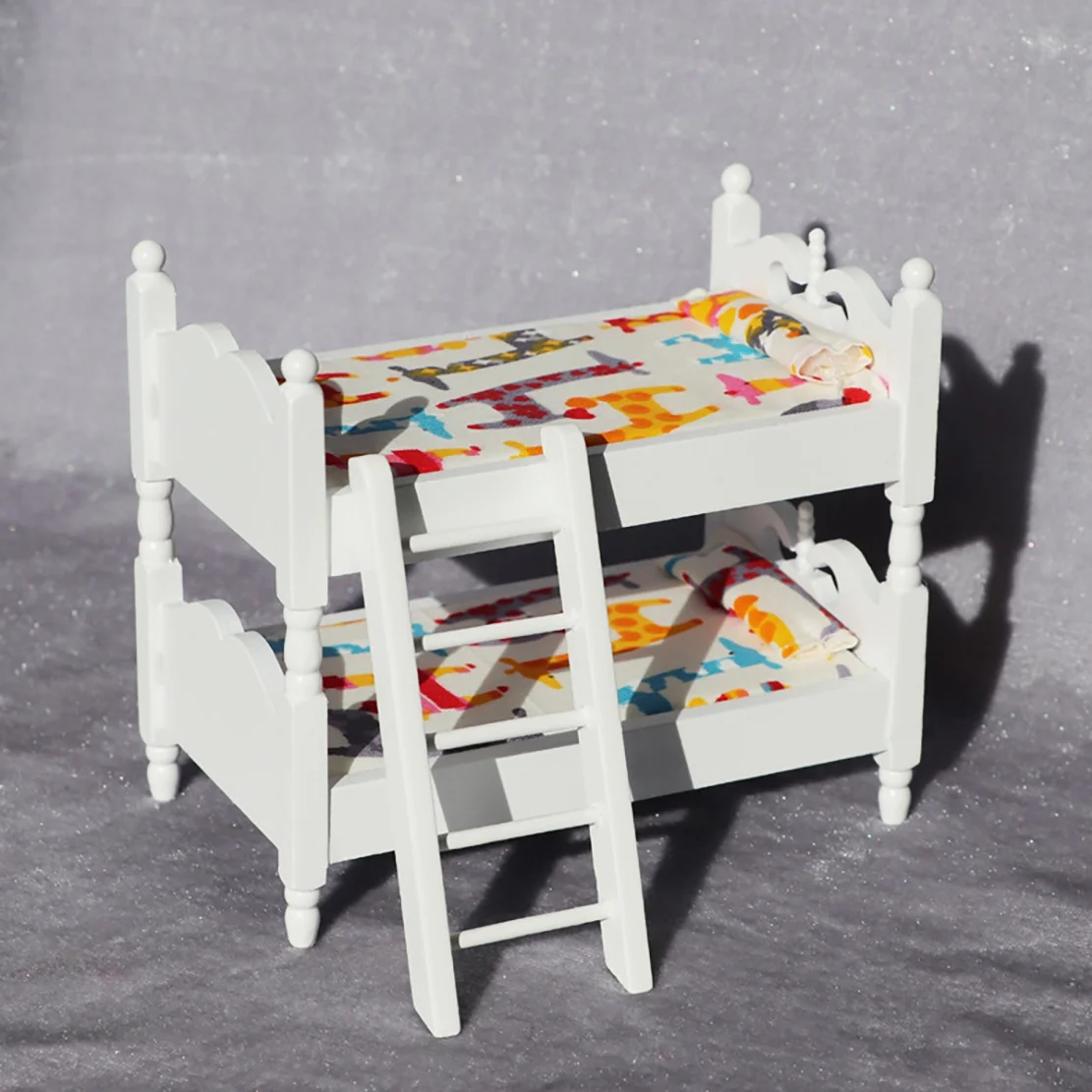 1:12 миниатюрная детская мебель для спальни двухъярусная кровать декор кукольного