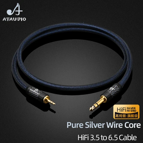 ATAUDIO HiFi серебряный аудиокабель 3,5 мм - 6,5 мм