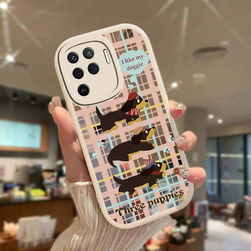 Phone Case For OPPO Realme X XT K3 K5 GT Neo 2 X2 Narzo 20 Pro 30A 50i 50A Prime 50 Soft Silicone Mirror Cute Dog Print Cover
