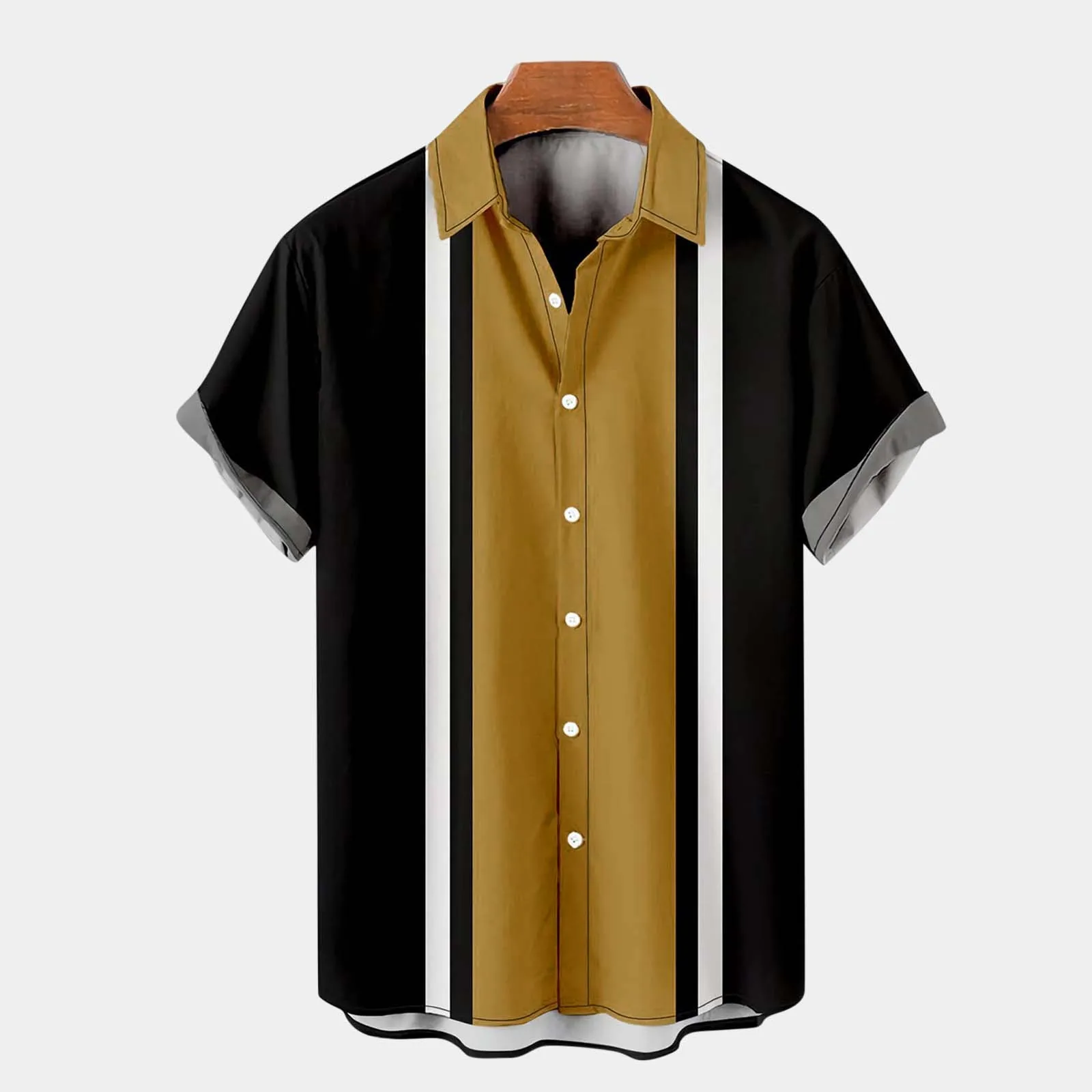 

Pack Shirts for Men Male Summer Hawaii Casual Loose Print Shirt Turn Down Collar Short Sleeve Shirt Turtle Neck Long Sleeve