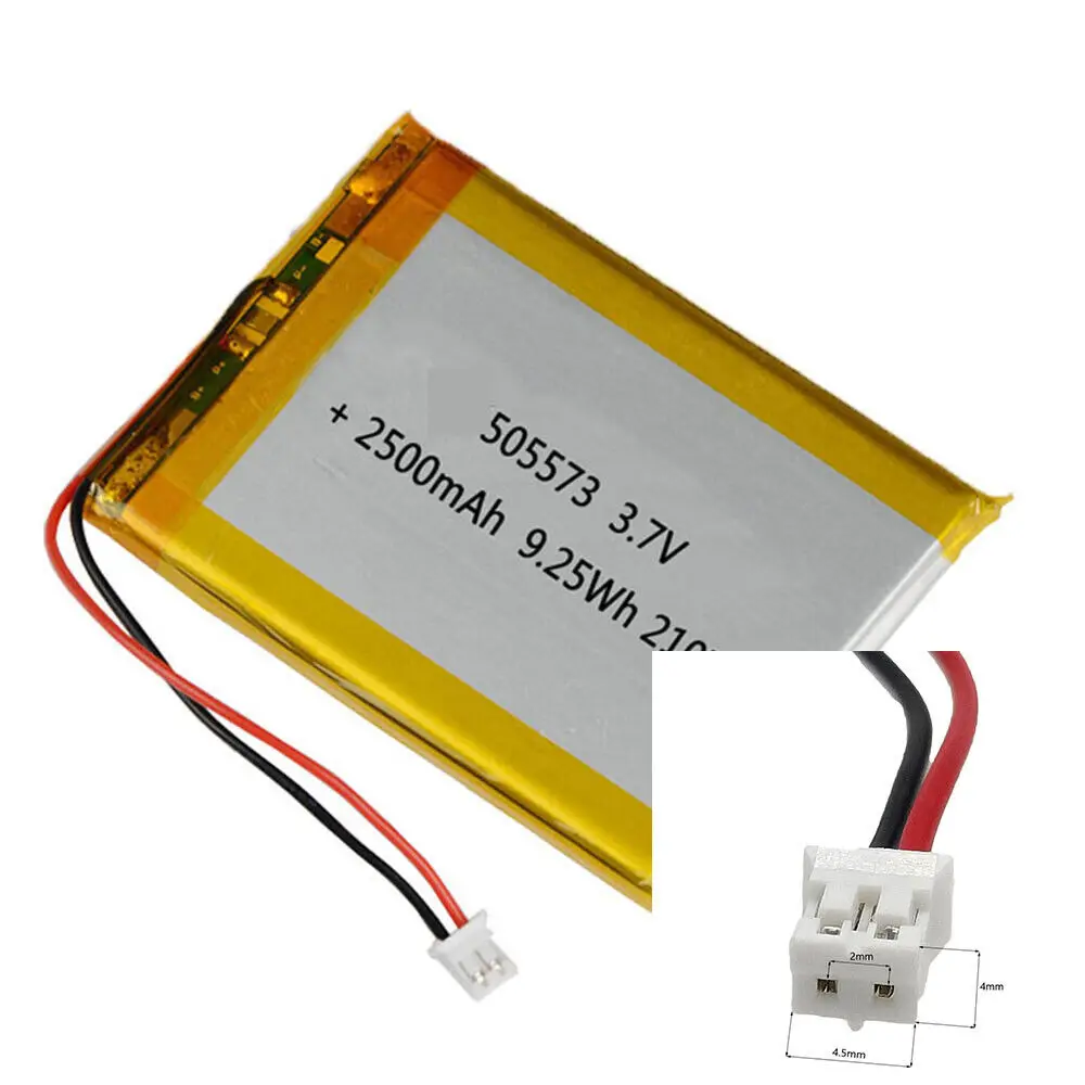 Аккумуляторная 3 7 В 2500 мАч 505573 Литий-полимерный ионный аккумулятор для MP479 DVD
