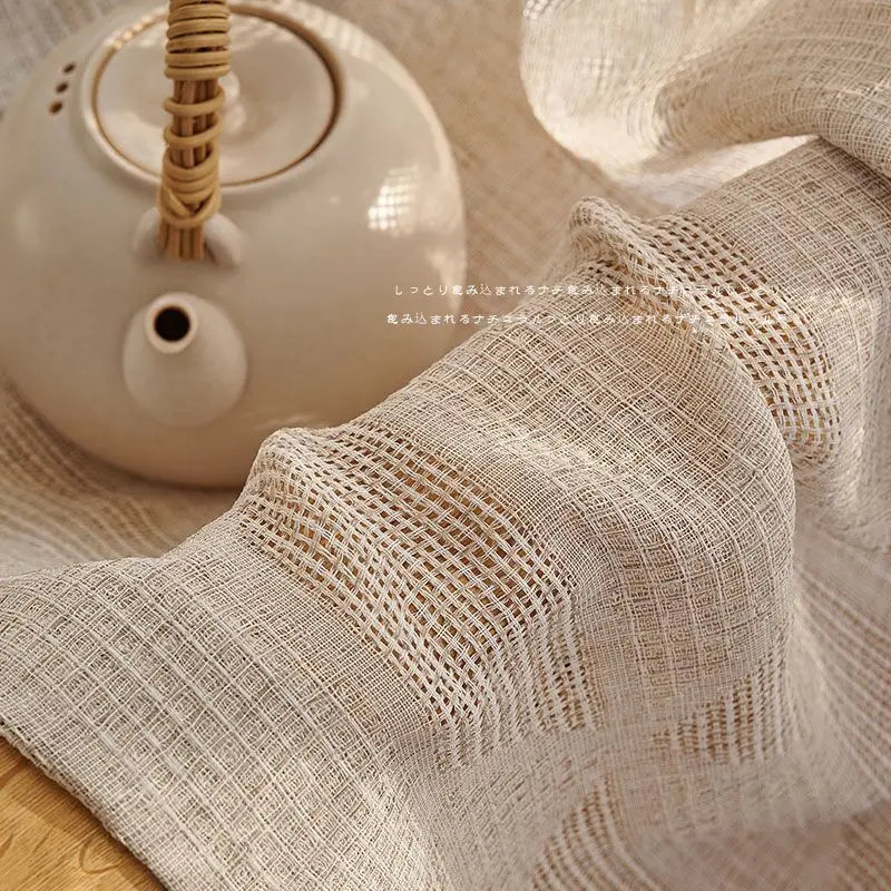 Японские льняные хлопчатобумажные шторы зеркальные занавески для гостиной