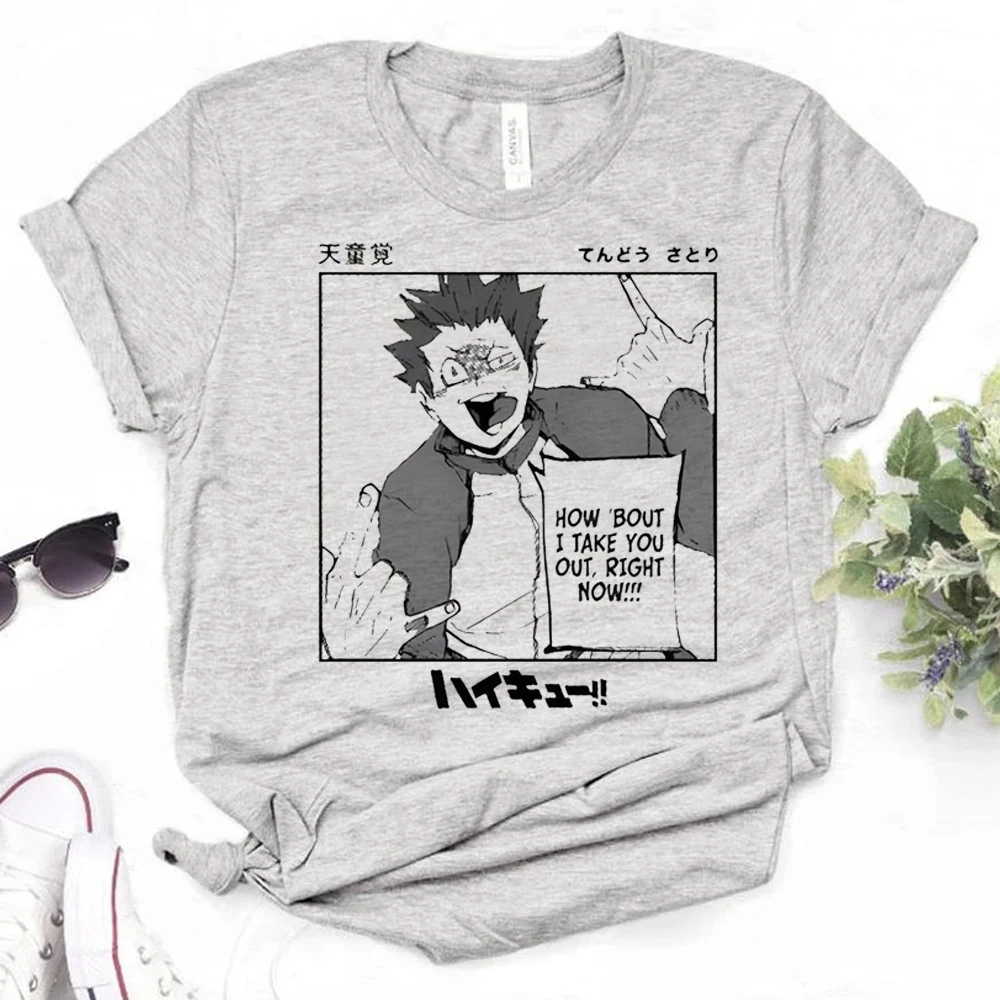 

Haikyuu top women comic funny t-shirts girl harajuku comic anime clothing