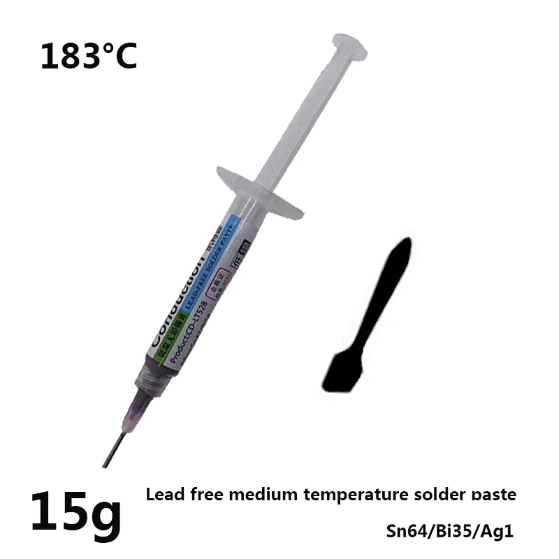 

Бессвинцовая Серебряная паяльная паста 183 ℃ для пайки печатных плат, микросхем, BGA, средней температуры, флюс для ремонта, оловянный крем
