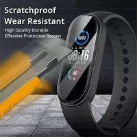 for xiaomi mi band 6 5 7 4 screen protector miband 6 5 smart watchband full protective cover case strap bracelet 10d film glass