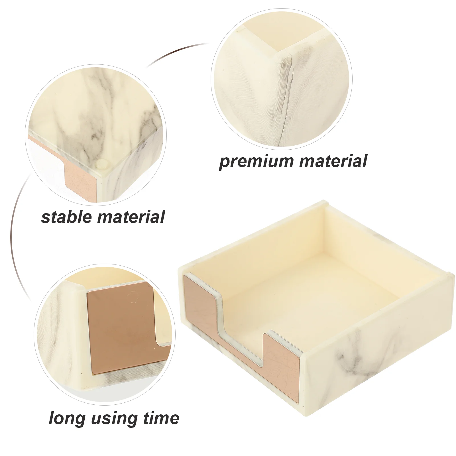 

Note Box Notepad Case Rose Gold Suit Notebook Office Holders Pads Dispenser Delicate Memo Sticky Stapler