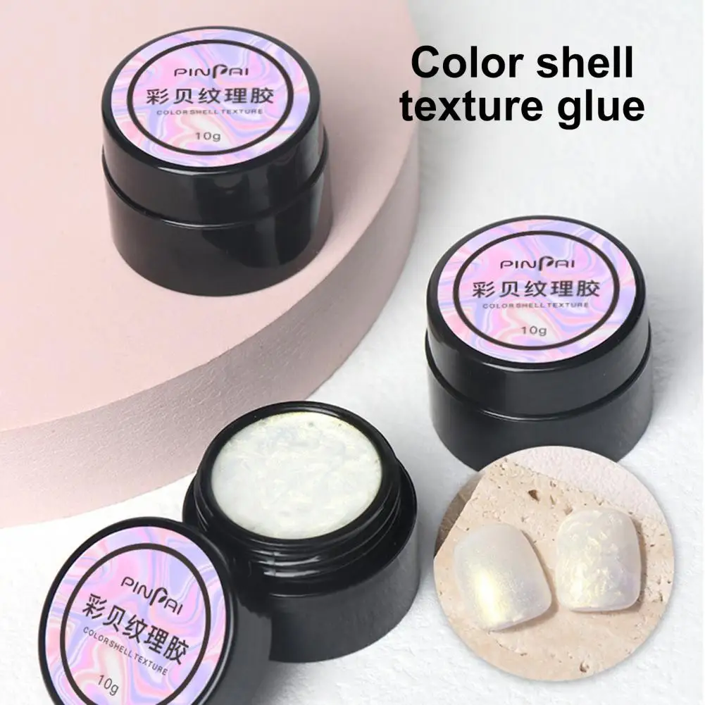 

10g Nail Color Polish High Pigmented Excellent Saturation No Stimulation Winter Shell Thread Glitter Pearl Gel for Female