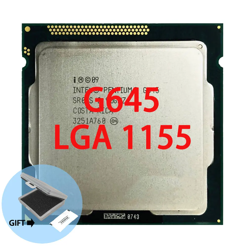 

Двухъядерный процессор для Intel Pentium G645 2,9 ГГц 3M 65 Вт LGA 1155 G645