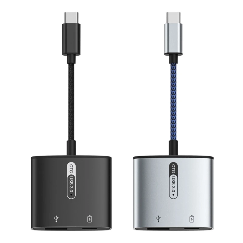 

2 в 1 Micro Type C к USB 3,0 OTG адаптер USB конвертер провод кабель питания