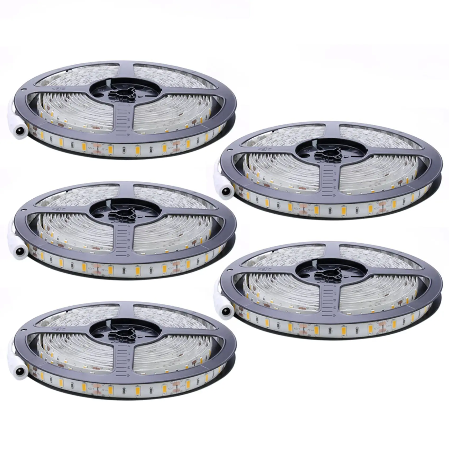 

5X Flexible 5M DC 12V 36W SMD 2835X300 Leds IP20 Warm White(3000K) LED Strip Band Lights