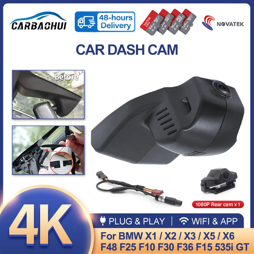 high quality hd 4K Plug and Play Car DVR Dash Cam Camera Video Recorder For BMW X1 X2 X3 X5 X6 F48 F25 F10 F30 F36 F15 535i GT