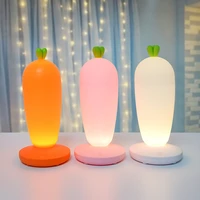 creative carrot lights bedroom bedside lamp led eye protection childrens night light home decor novelty usb rechargeable gift